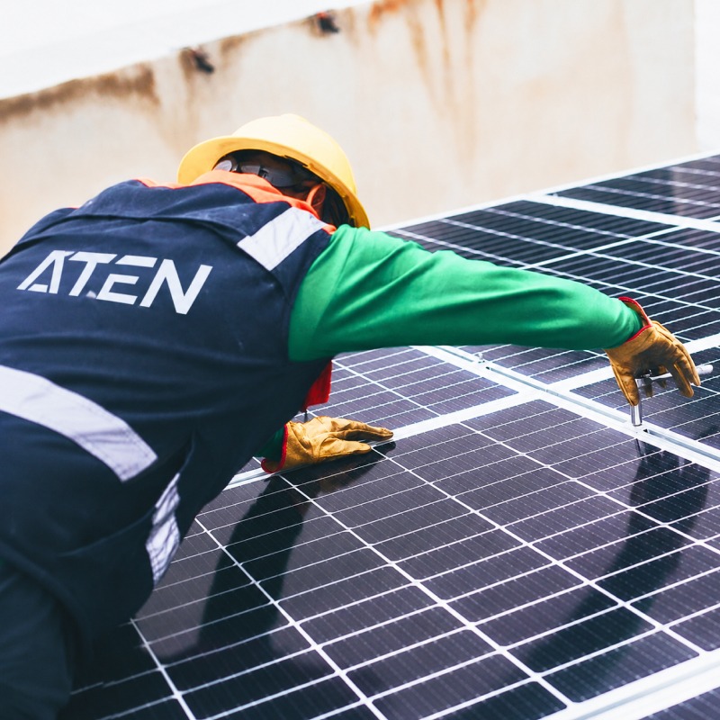 Rooftop solar energy installation