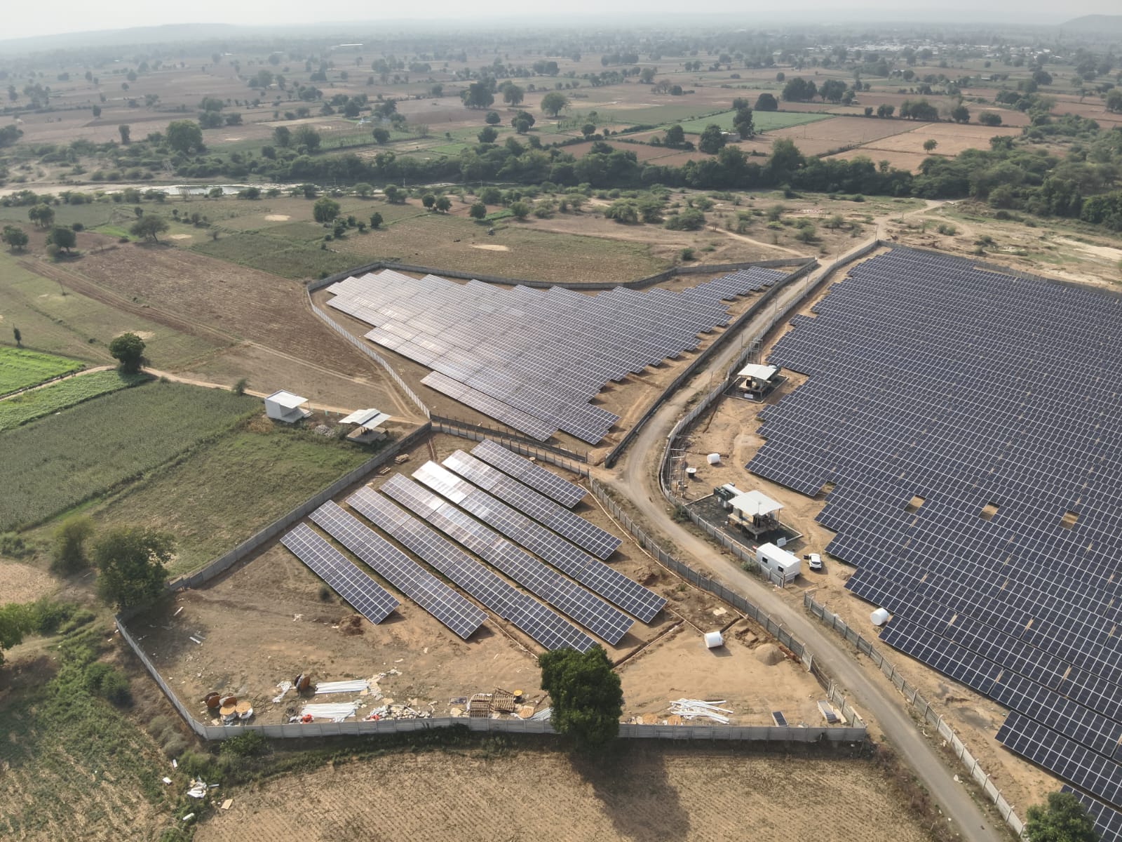 Ground-mounted solar installation work