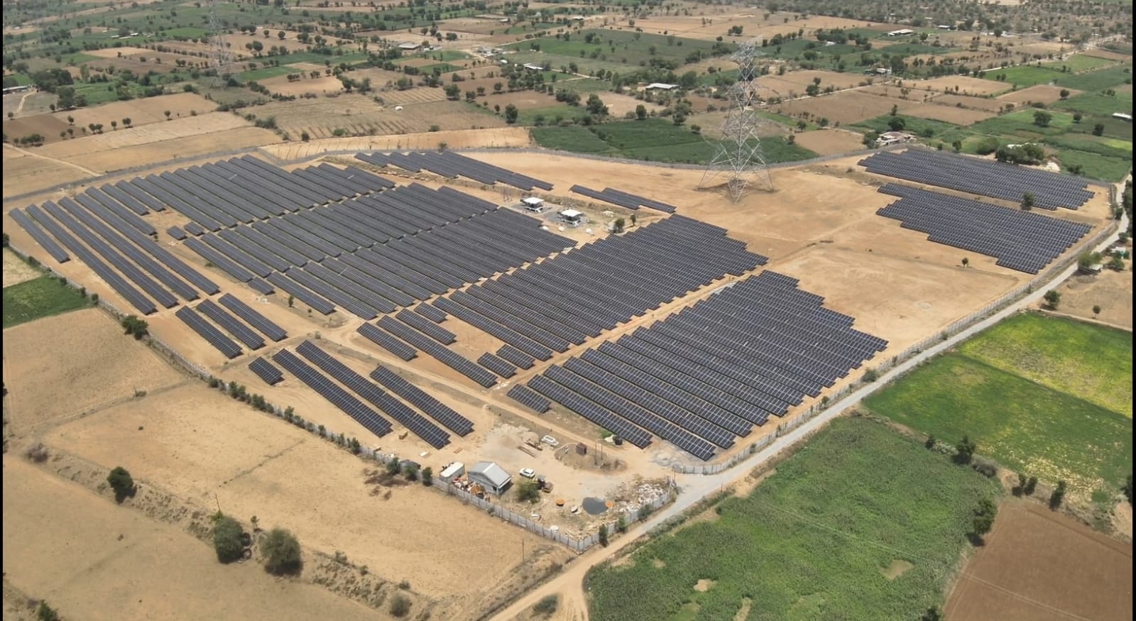 Ground-mounted solar installation detail