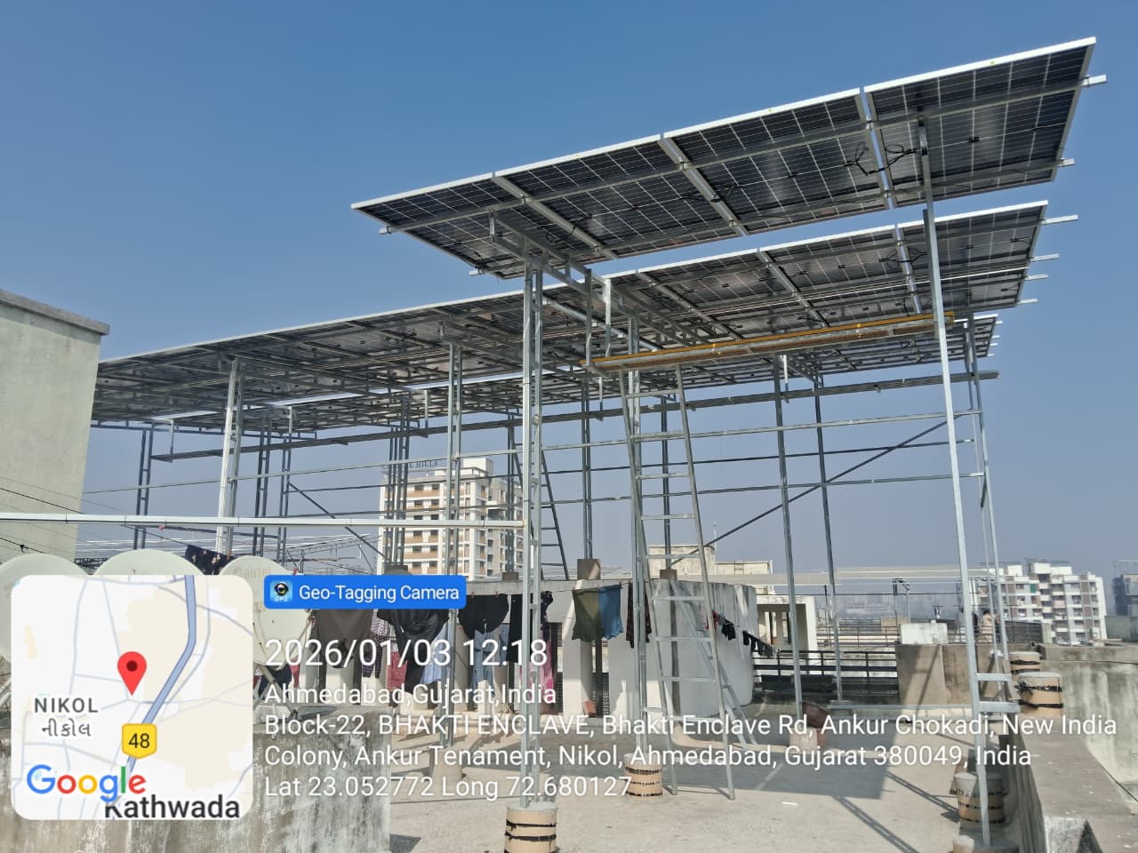 Completed residential solar project