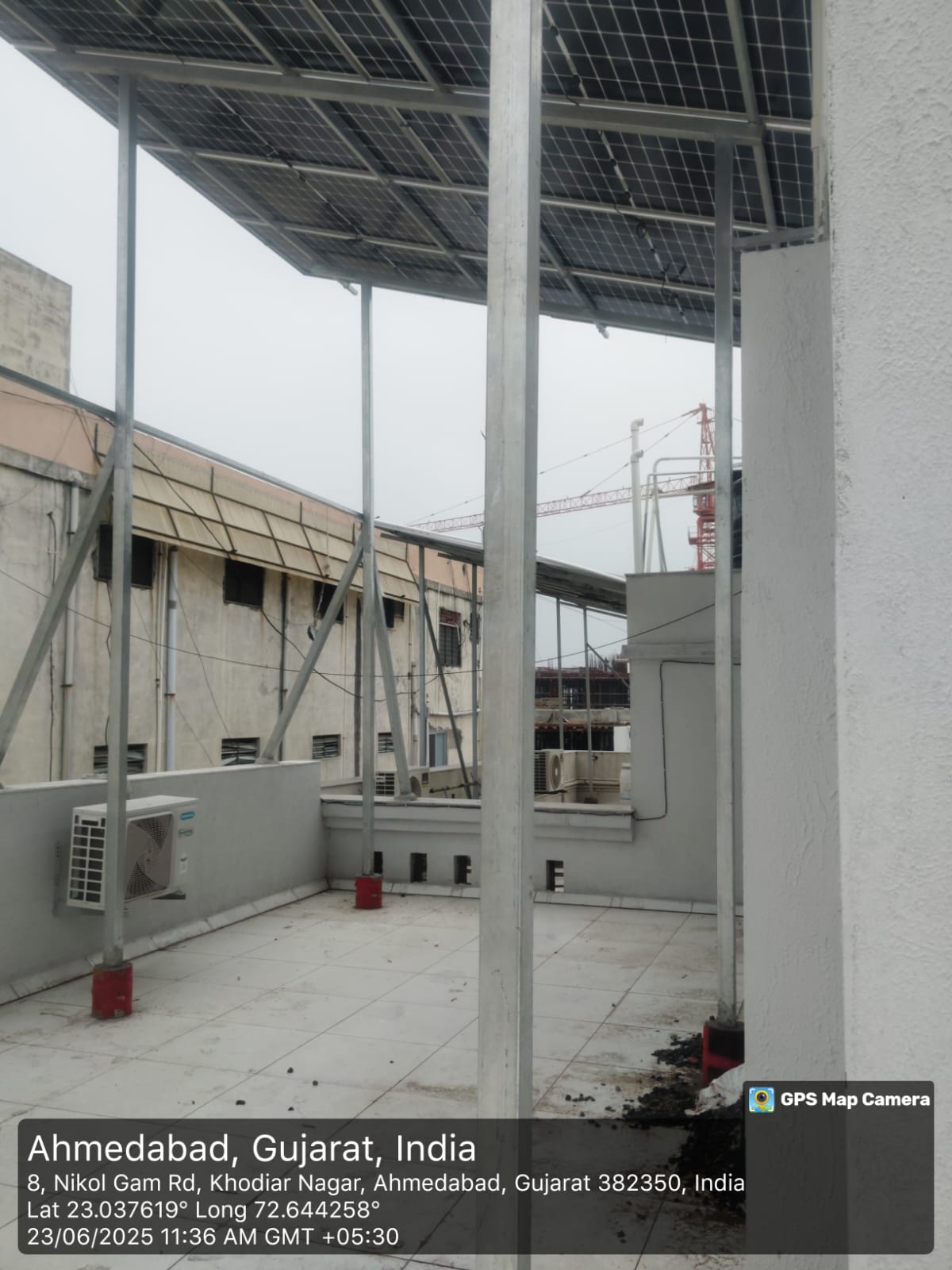 Residential solar project work in progress